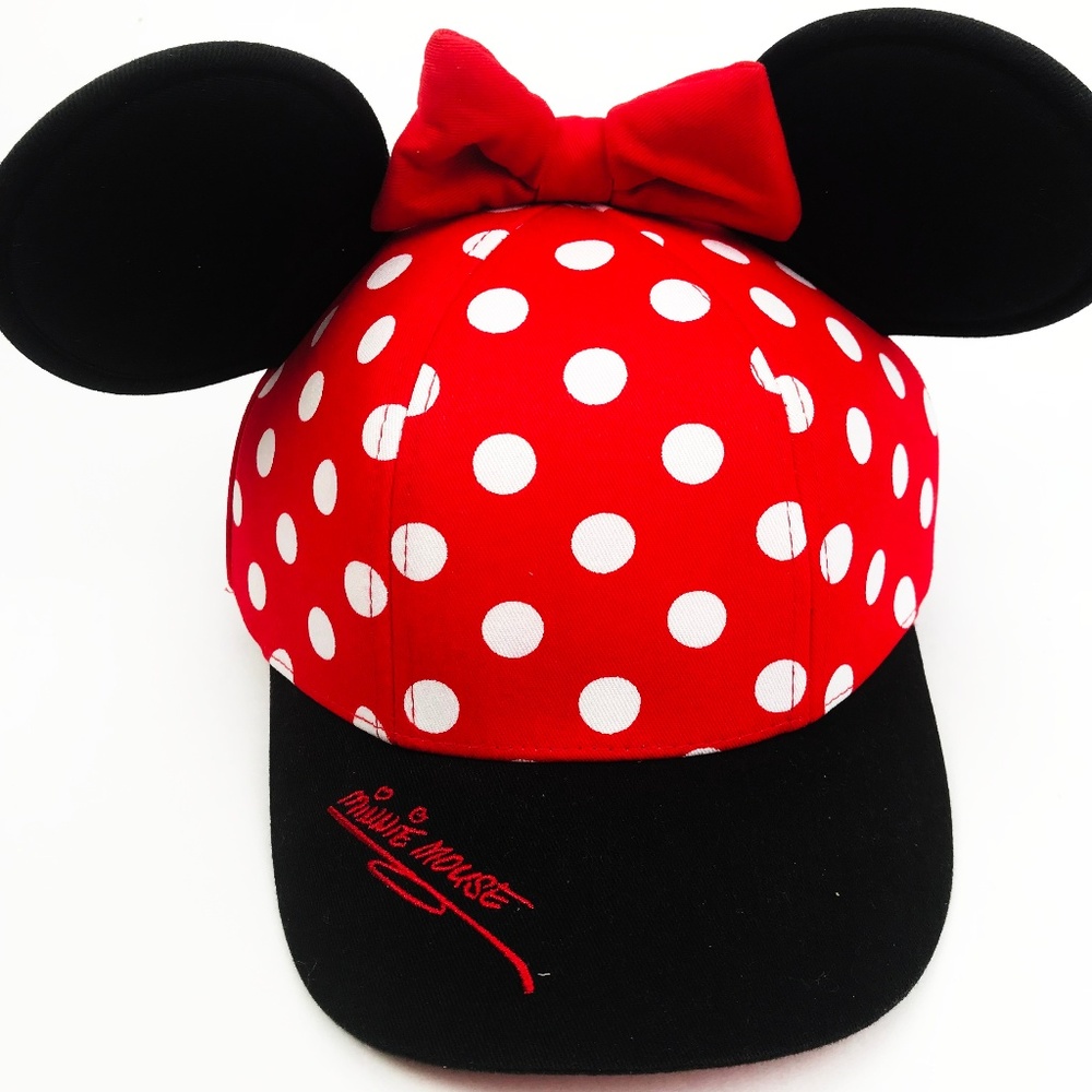 Minnie Mouse Hat with Ears Girls Disney EUC H31